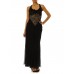 MORPHEW ATELIER Black Sheer Silk Chiffon & 1930S Lace Backless Gown