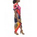 MORPHEW COLLECTION Pink & Blue Silk Poly Bias Cut Scarf Dress Made From 1970'S Geometric Scarves