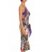 MORPHEW COLLECTION Purple & Grey Multicolored Silk Twill Jungle Print Scarf Dress Made From FENDI Vintage Scarves